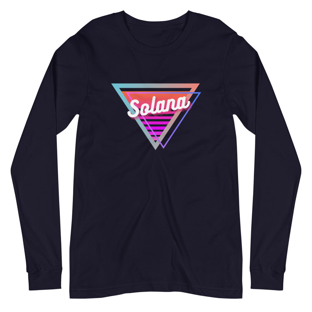 Solana Neon Triangle Unisex Long Sleeve Tee