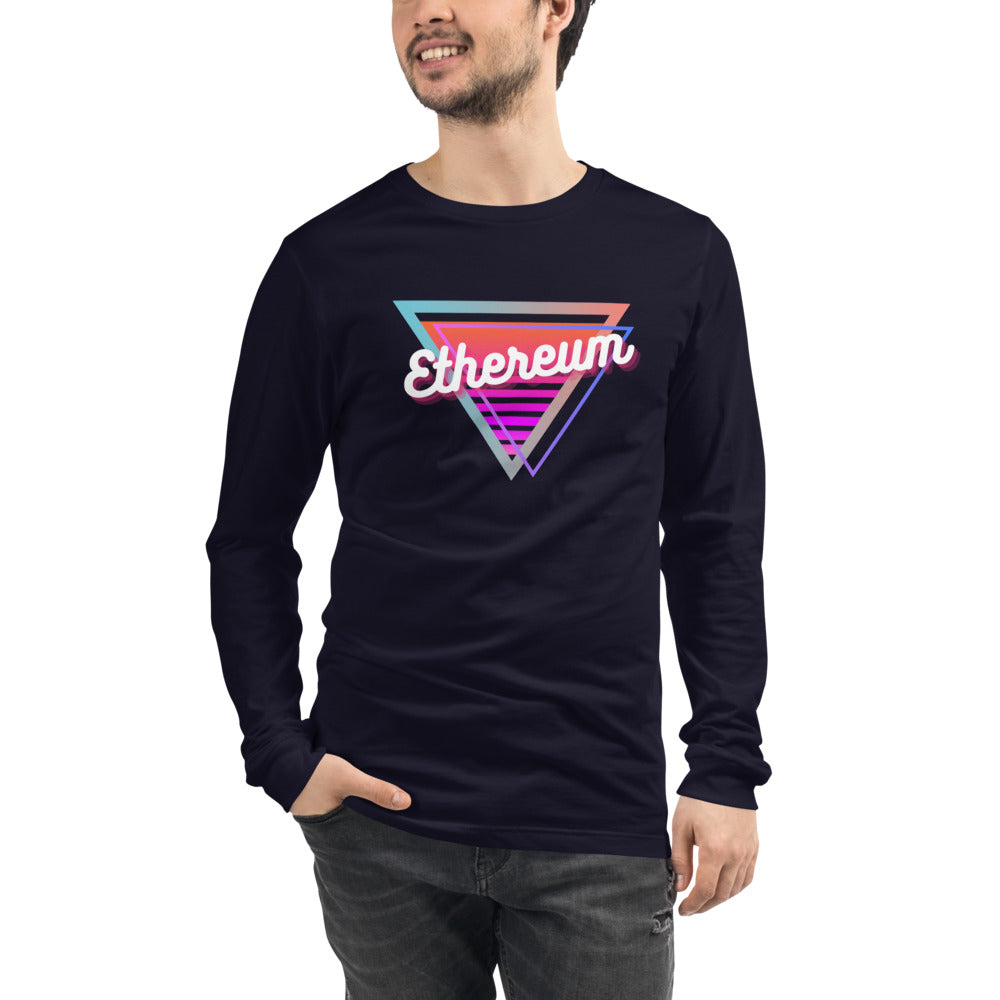 Ethereum Neon Triangle Unisex Long Sleeve Tee