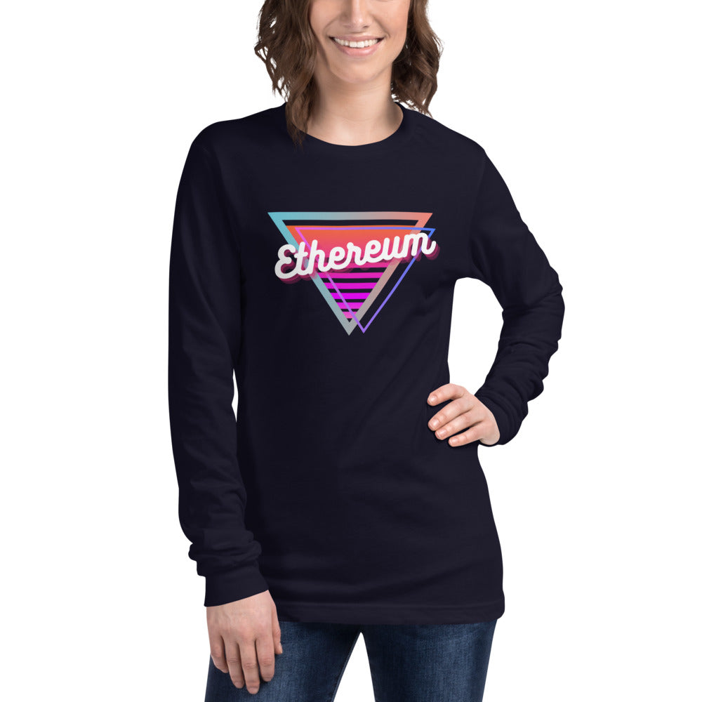 Ethereum Neon Triangle Unisex Long Sleeve Tee