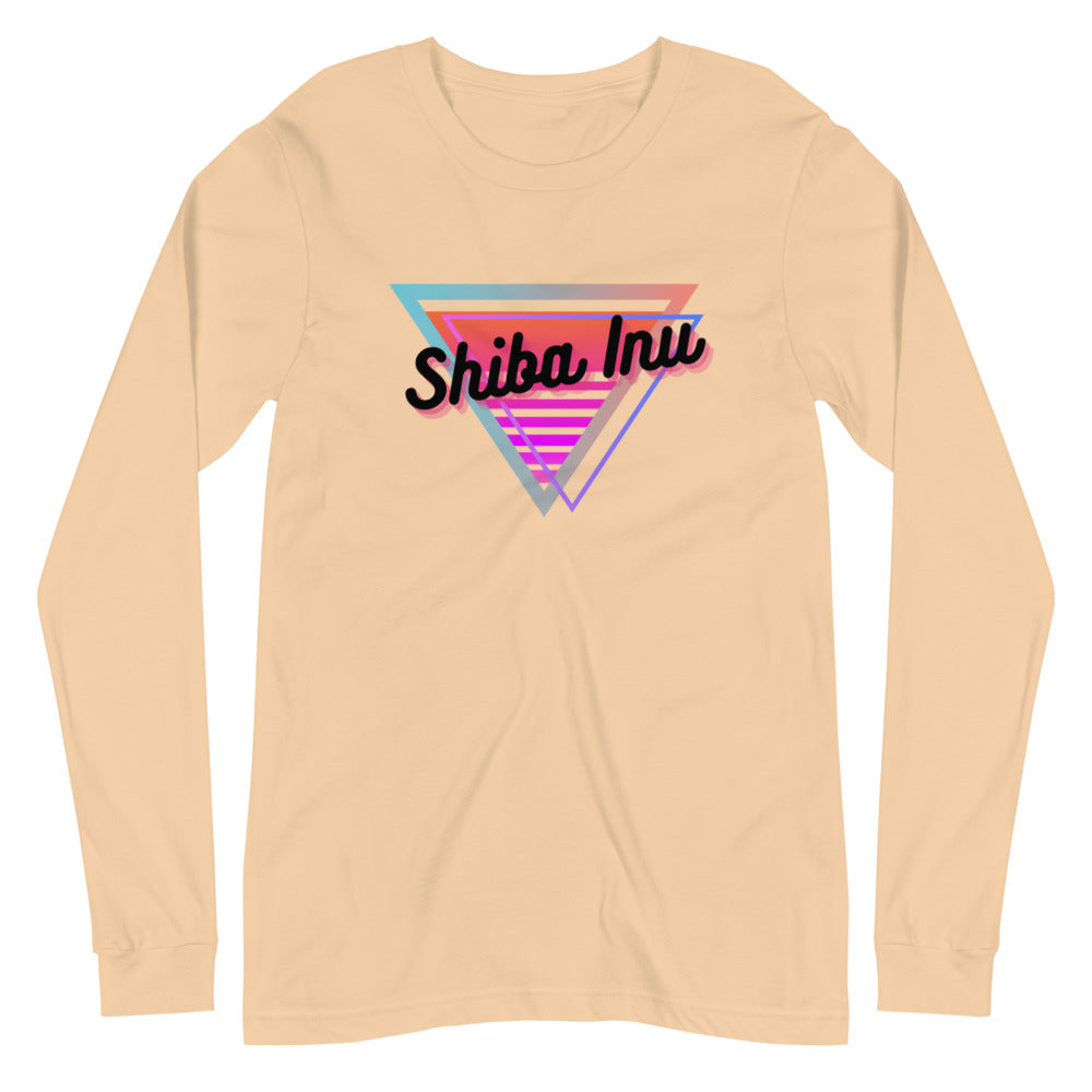 Shiba Inu Neon Triangle Unisex Long Sleeve Tee