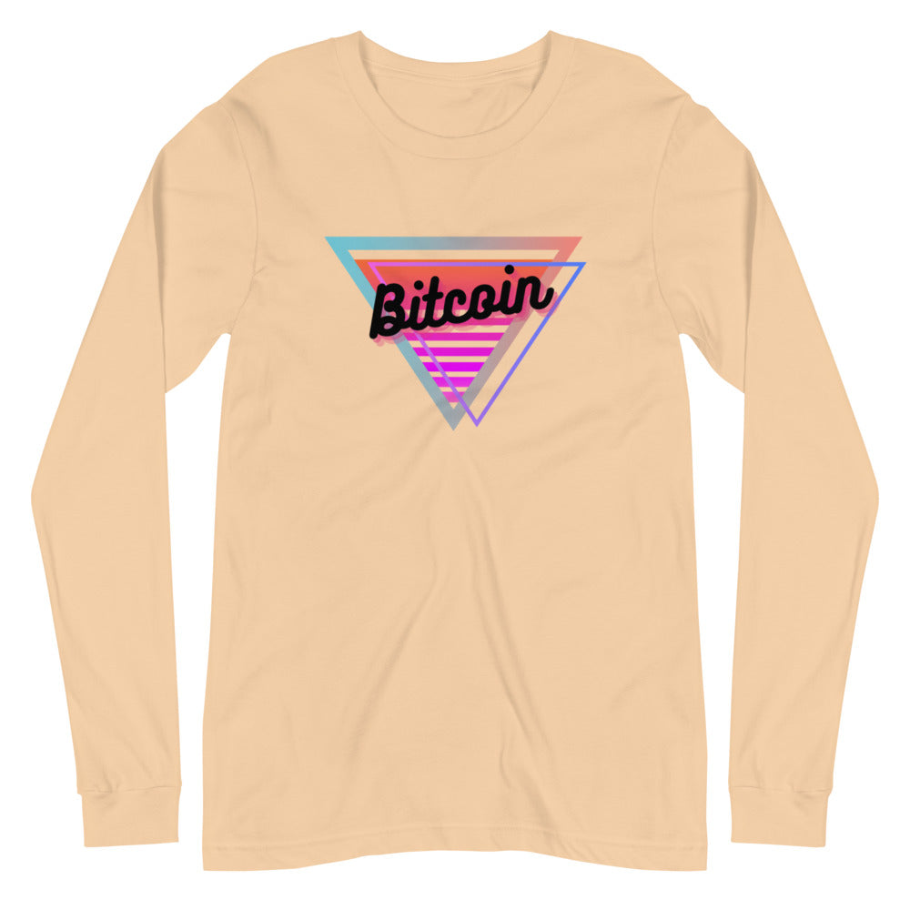 Bitcoin Neon Triangle Unisex Long Sleeve Tee