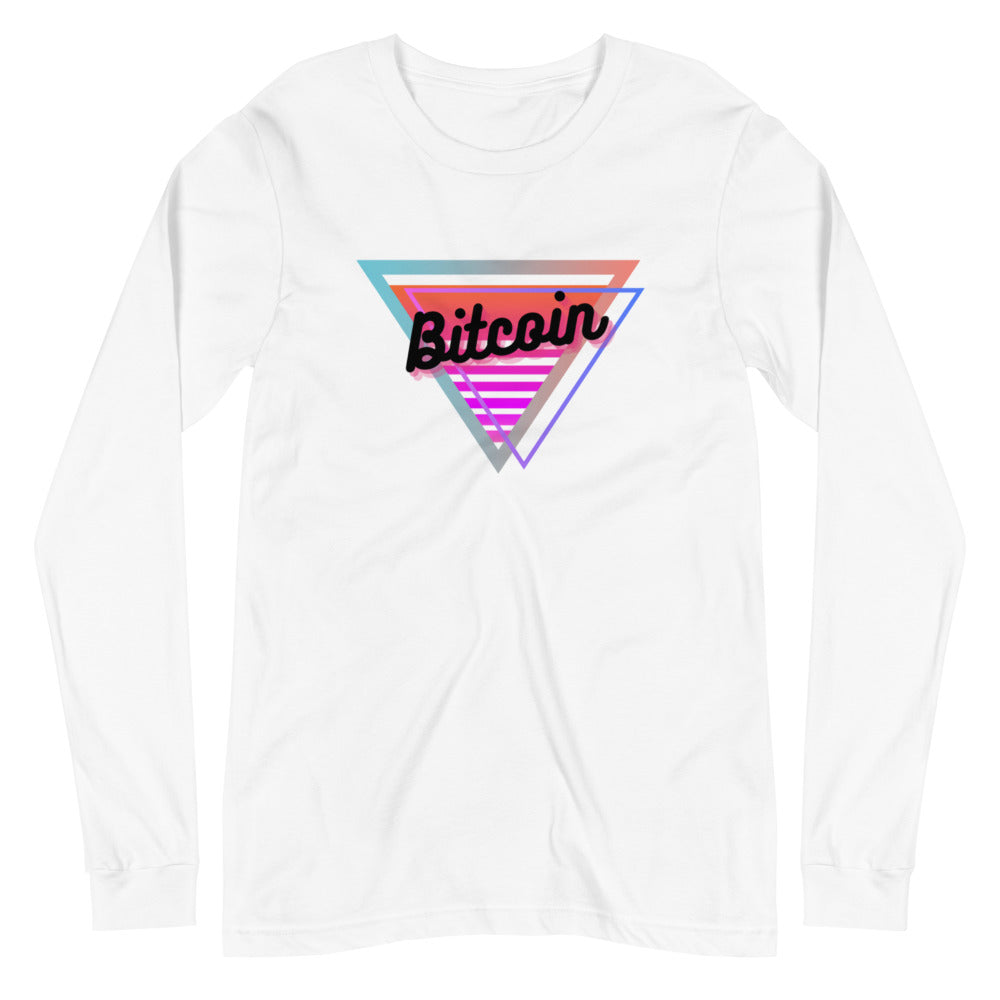 Bitcoin Neon Triangle Unisex Long Sleeve Tee