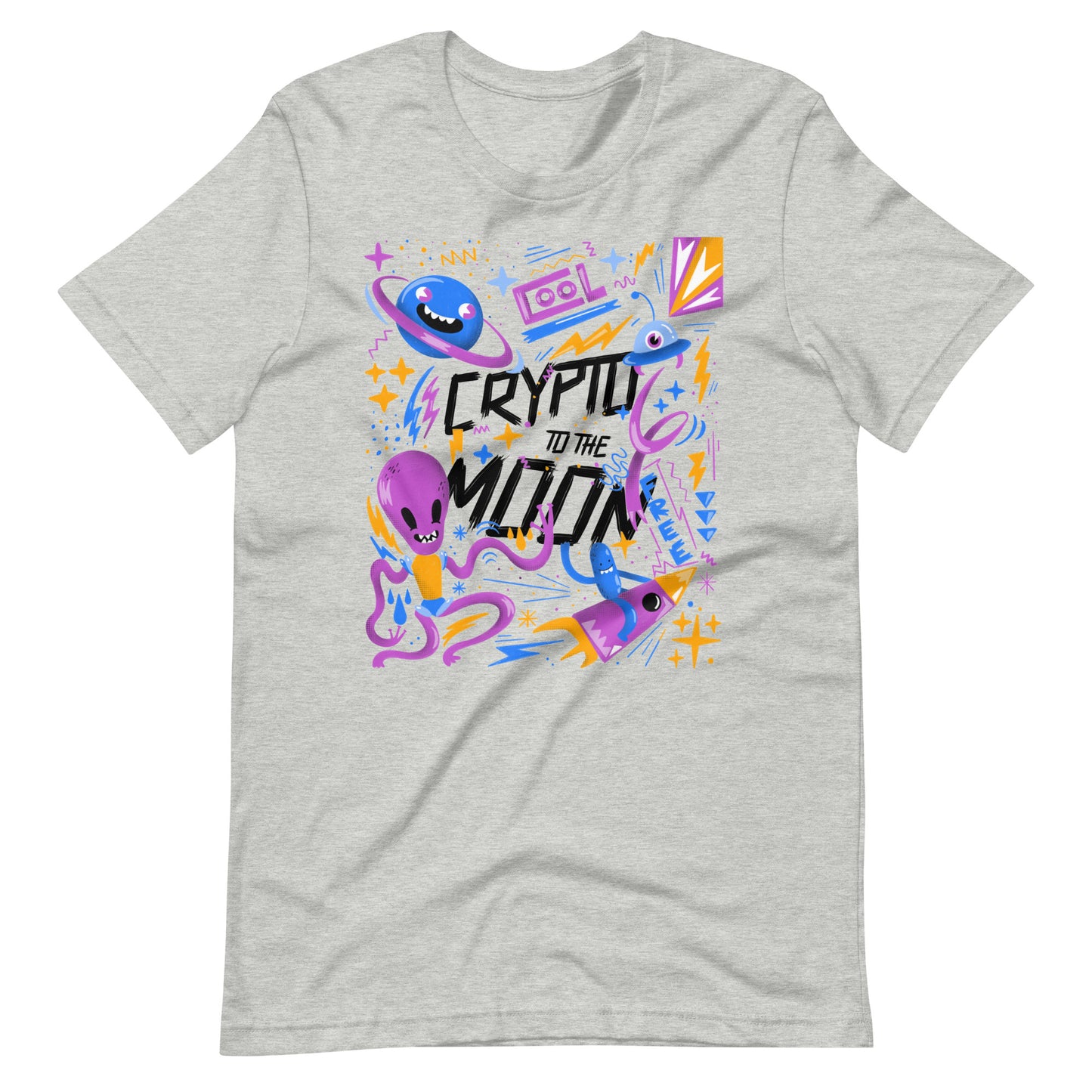 Crypto To The Moon Aliens Unisex t-shirt