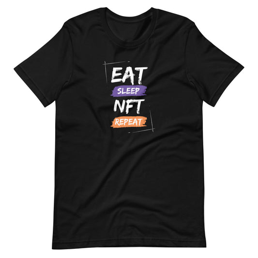 EAT SLEEP NFT REPEAT Short-sleeve unisex t-shirt
