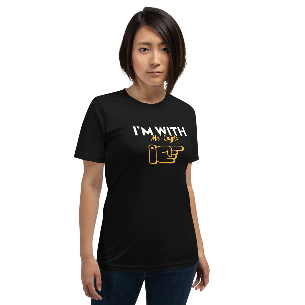 I'm with Mr. Crypto Short-sleeve unisex t-shirt