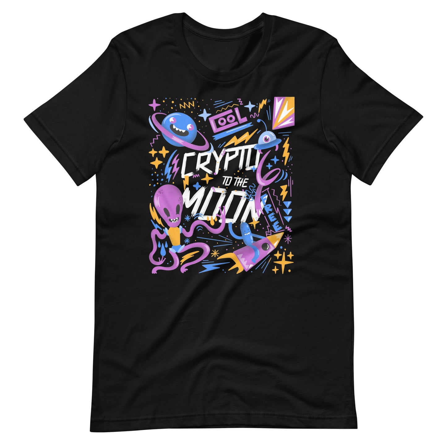 Crypto To The Moon Aliens Unisex t-shirt