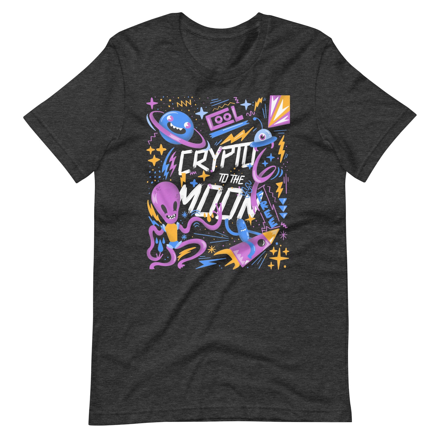 Crypto To The Moon Aliens Unisex t-shirt