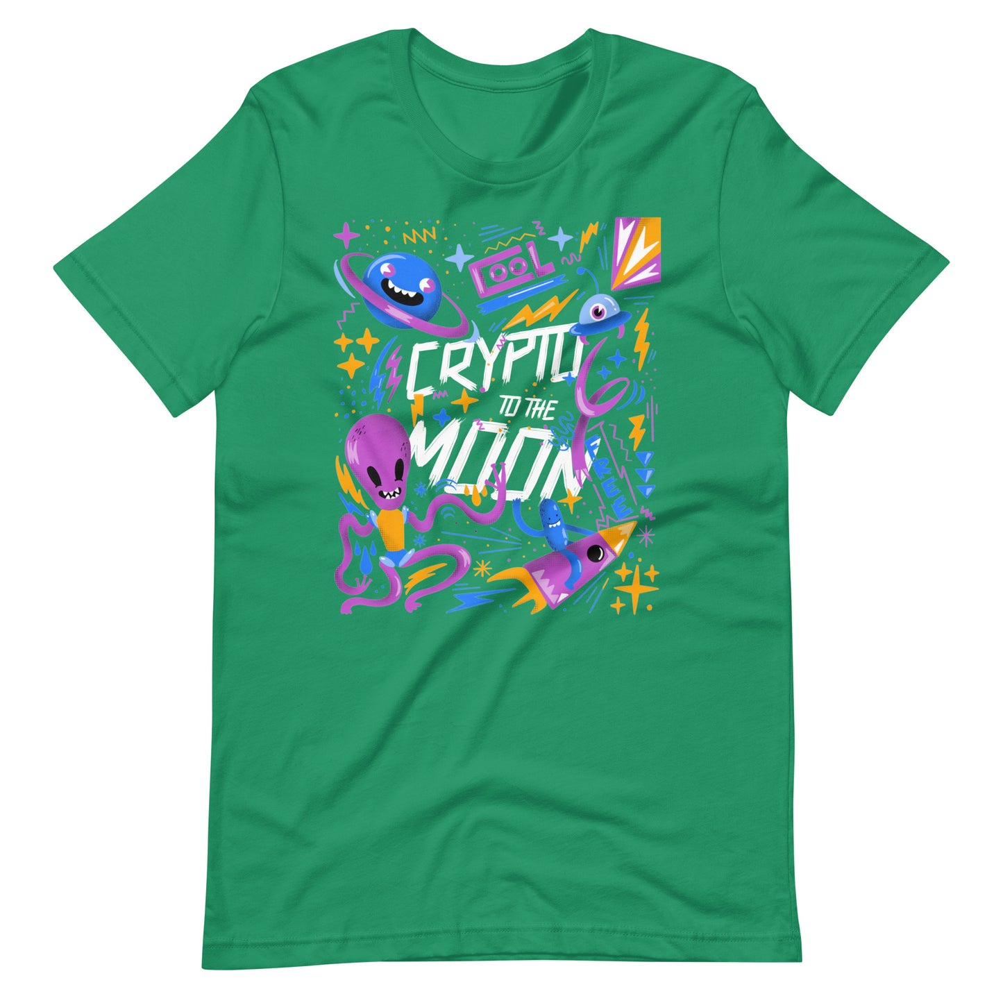 Crypto To The Moon Aliens Unisex t-shirt