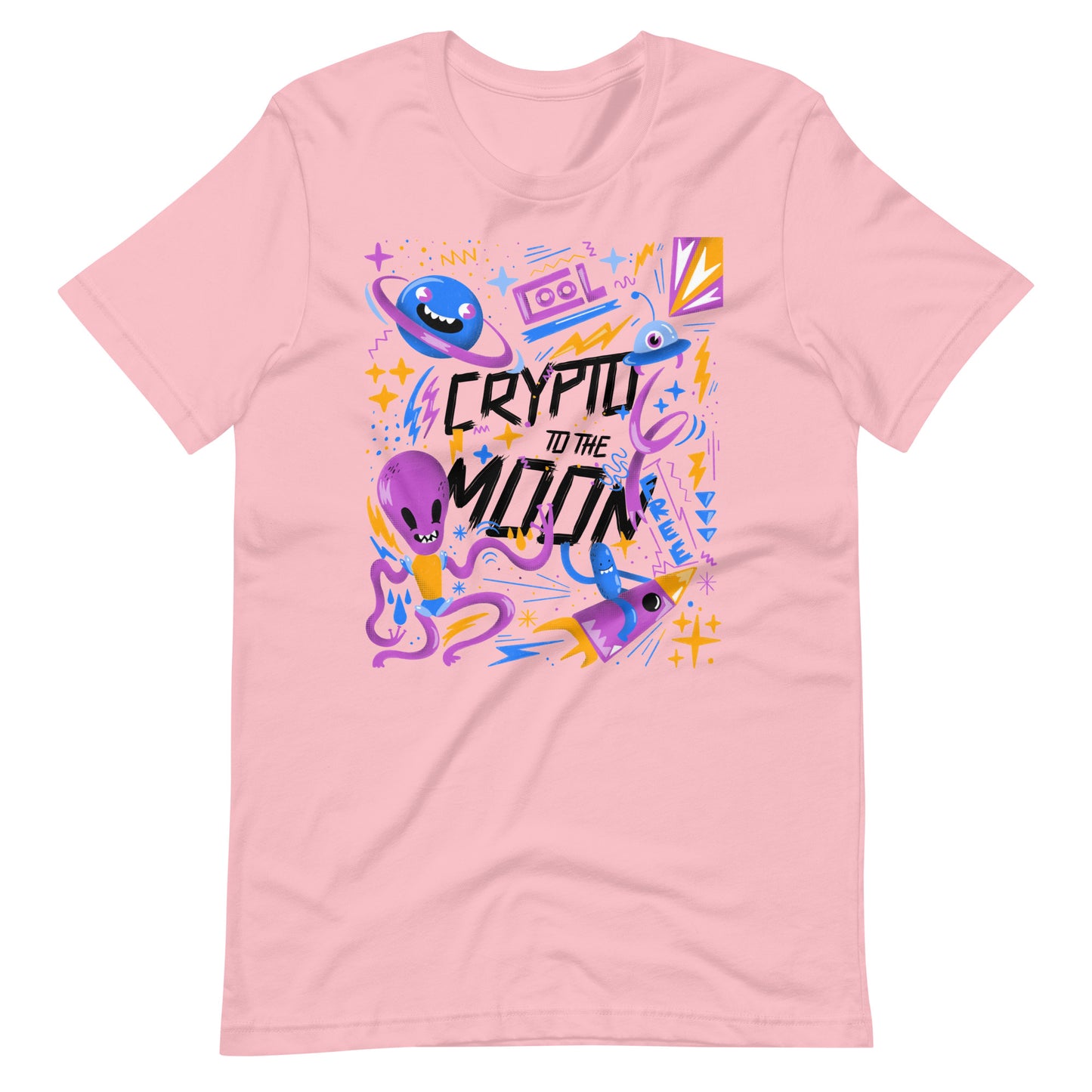 Crypto To The Moon Aliens Unisex t-shirt