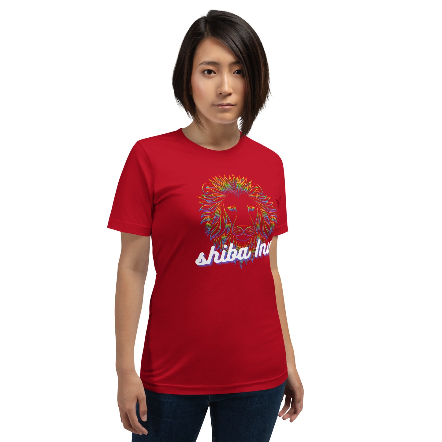 Shiba Inu Neon Lion Unisex t-shirt