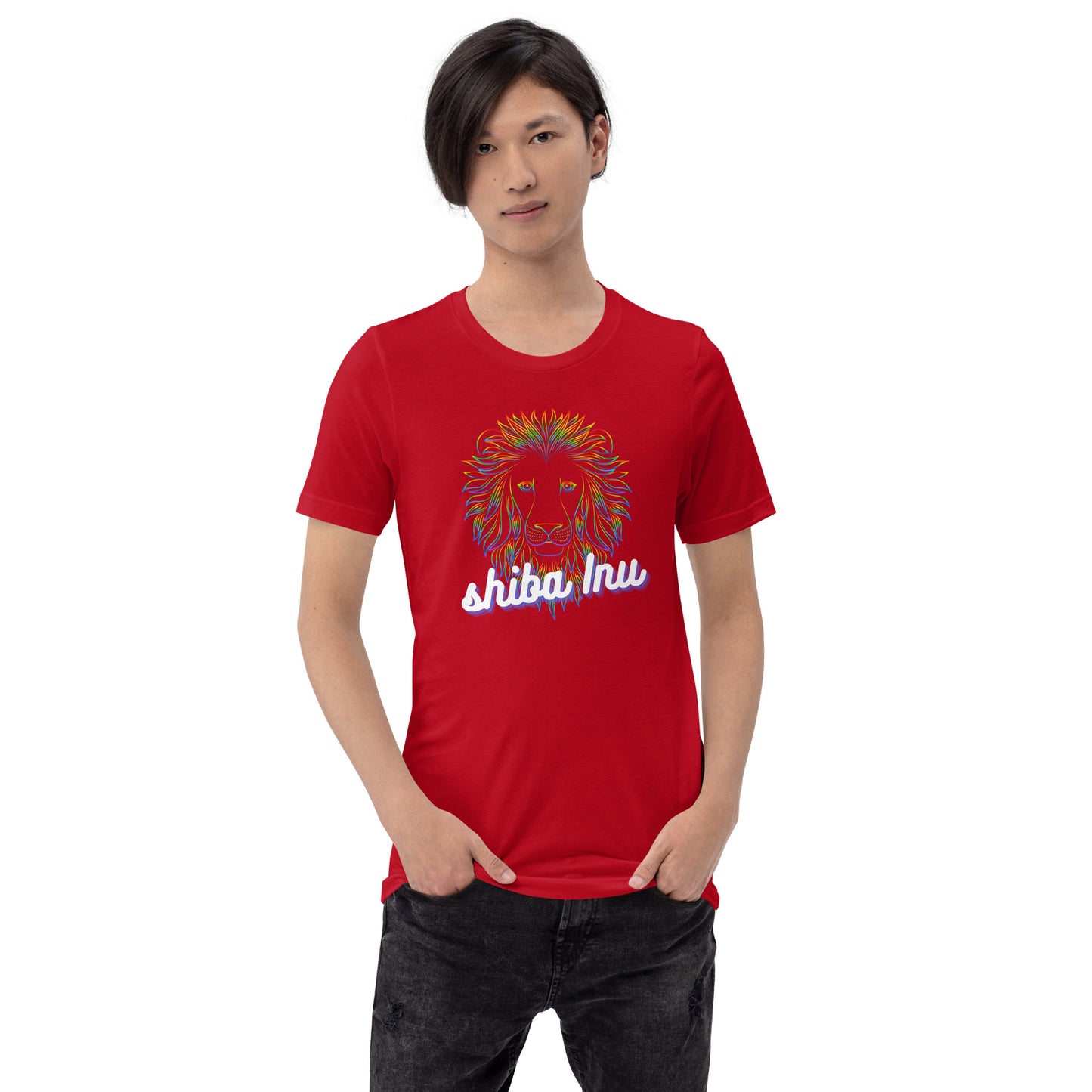 Shiba Inu Neon Lion Unisex t-shirt