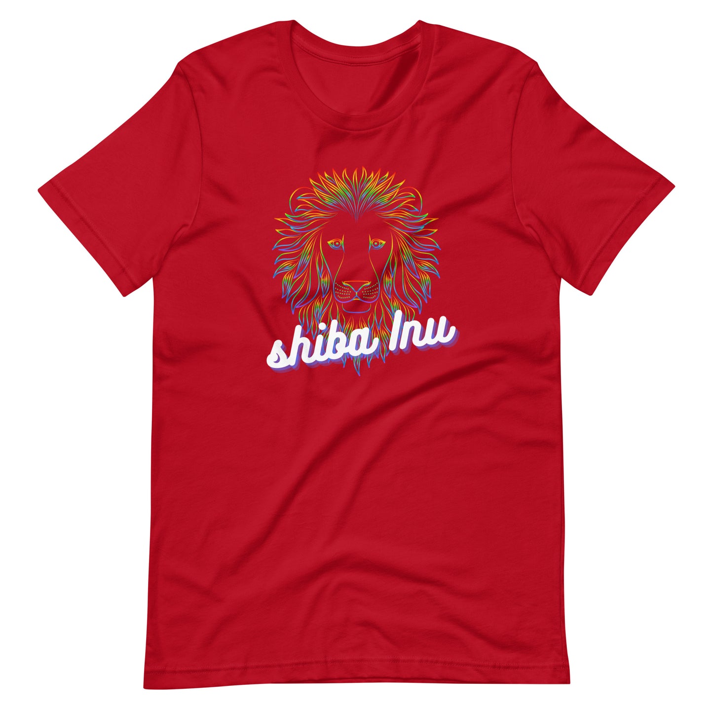 Shiba Inu Neon Lion Unisex t-shirt