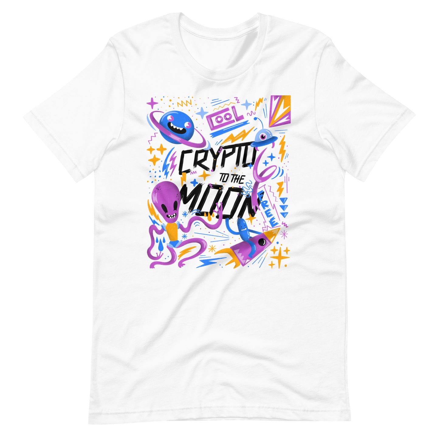 Crypto To The Moon Aliens Unisex t-shirt