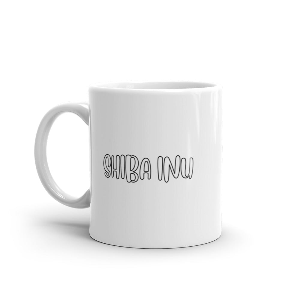 Shiba Inu Clear White glossy mug