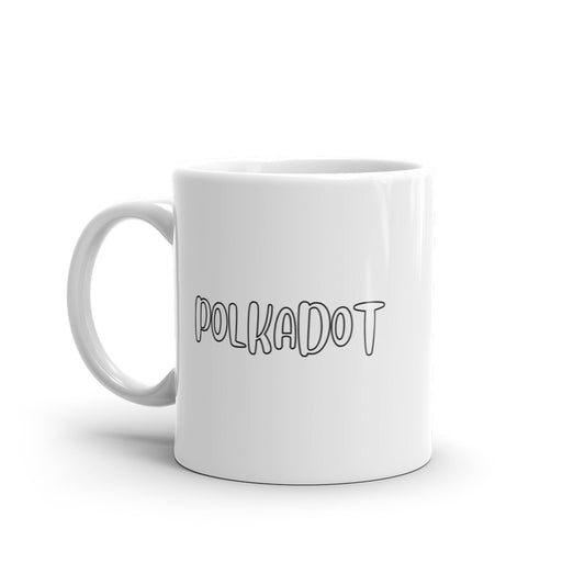 Polkadot Clear White glossy mug