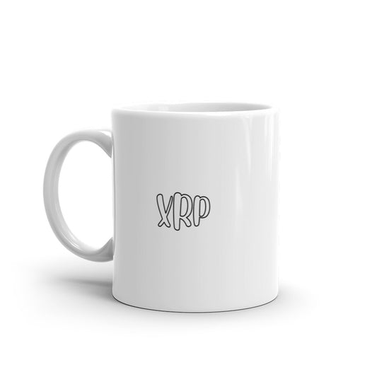 XRP Clear White glossy mug