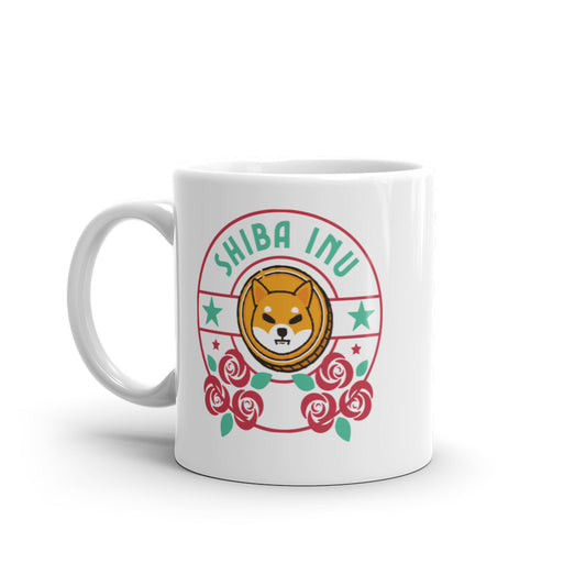 Rosy Shiba Inu White glossy mug