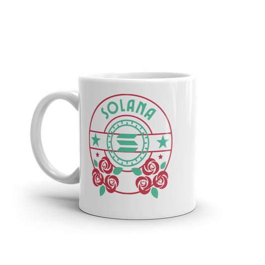 Rosy Solana White glossy mug