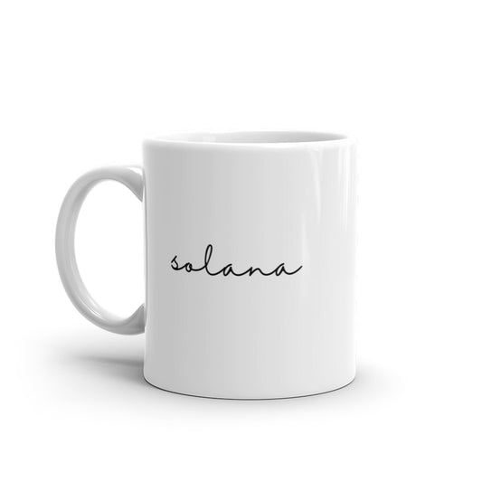 Solana White glossy mug