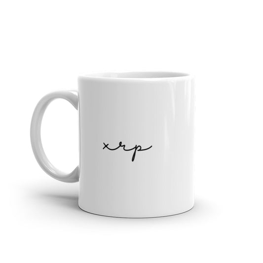 XRP White glossy mug