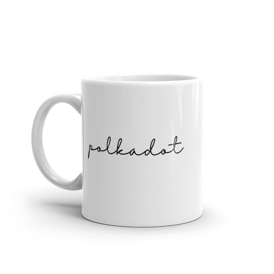 Polkadot White glossy mug