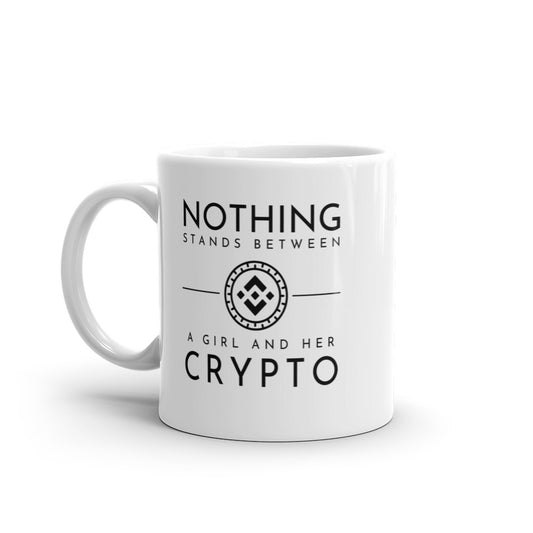 Binance White glossy mug