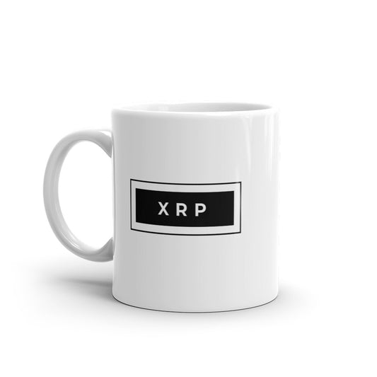 XRP Black Stripe White glossy mug