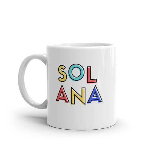 Solana Colors White glossy mug