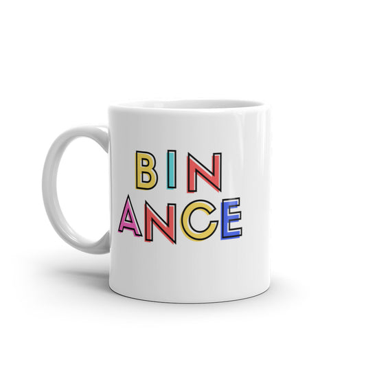 Binance Colors White glossy mug