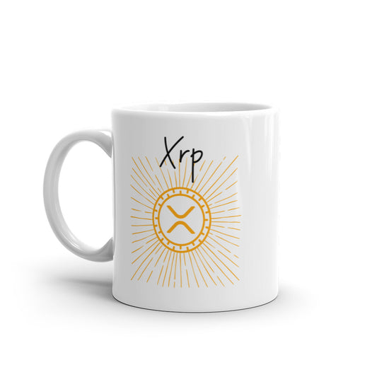 XRP White glossy mug