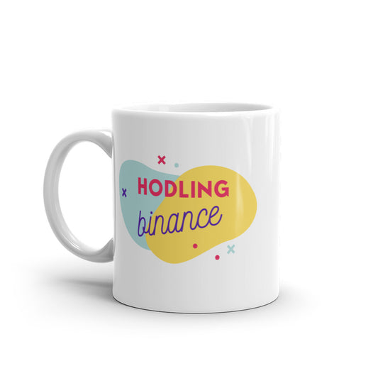Binance Hodling White glossy mug