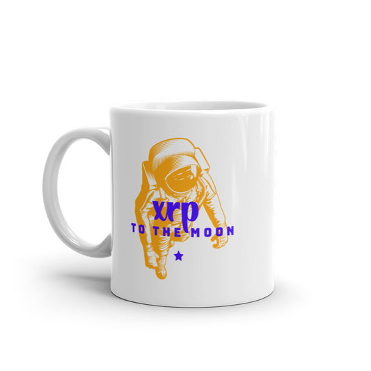 XRP White glossy mug