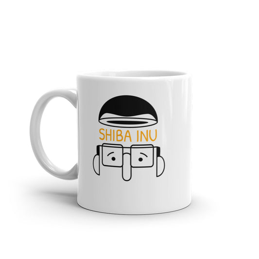 Shiba Inu Minded White glossy mug
