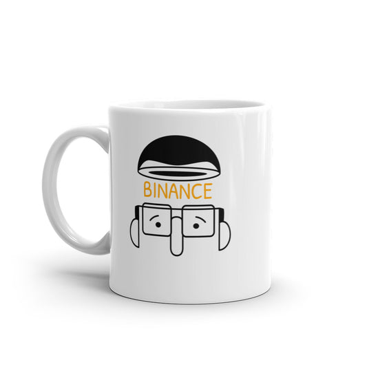 Binance Minded White glossy mug
