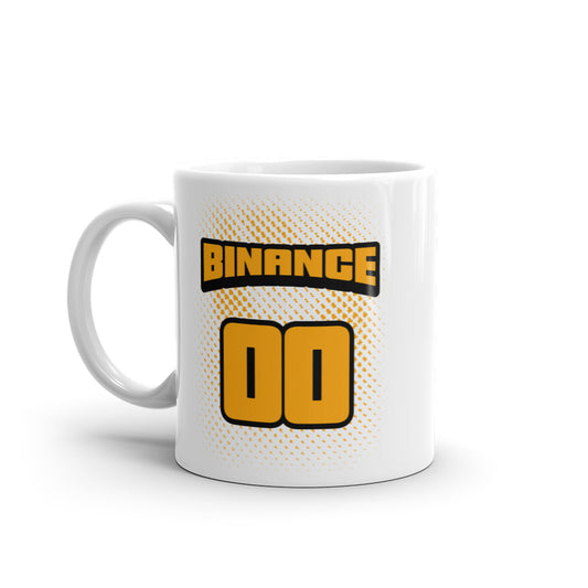 Binance Double 00 White glossy mug