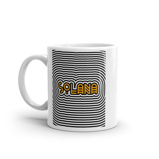 Solana Abstract White glossy mug
