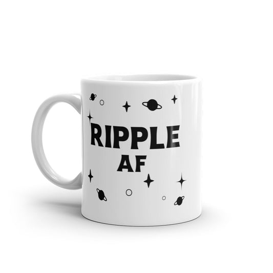 Ripple AF White glossy mug