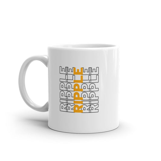 Ripple White glossy mug