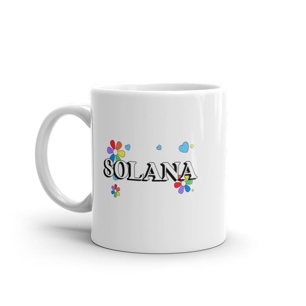 Solana White glossy mug