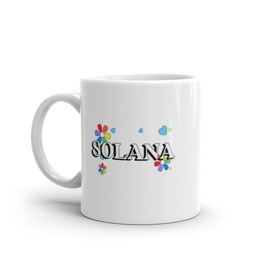 Solana White glossy mug