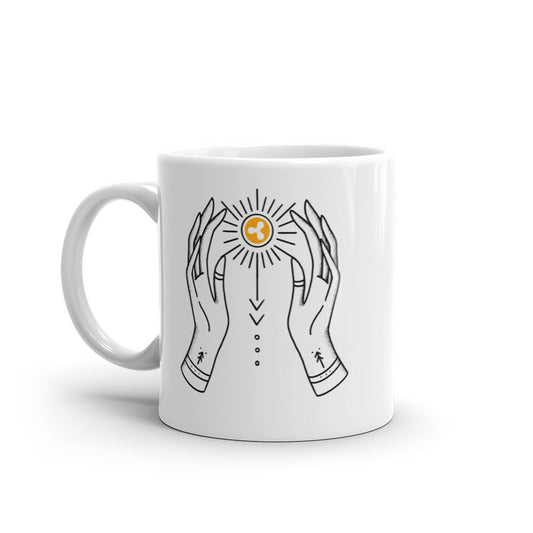 Ripple Magical Crypto White glossy mug