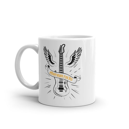 Ethereum Rocks White glossy mug