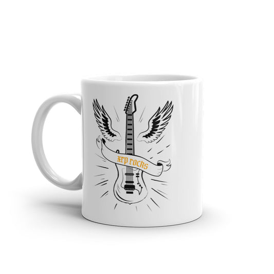 XRP Rocks White glossy mug