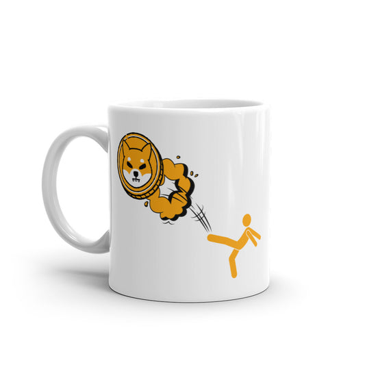 Shiba Inu I'm Done White glossy mug