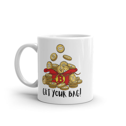 Get Your Bag! White glossy mug