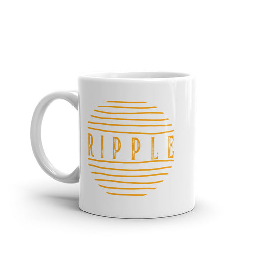 Ripple White glossy mug
