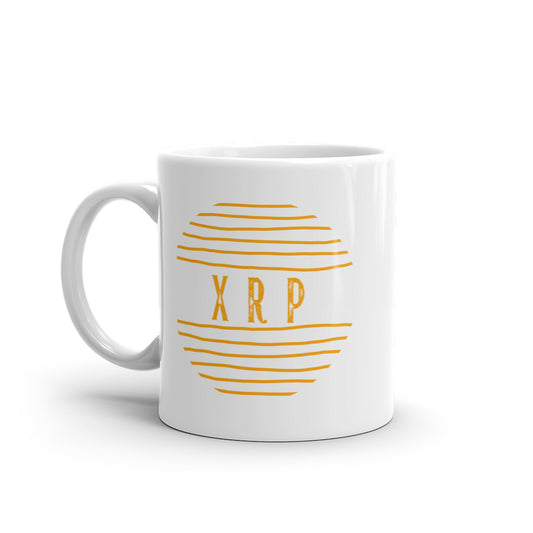 XRP White glossy mug