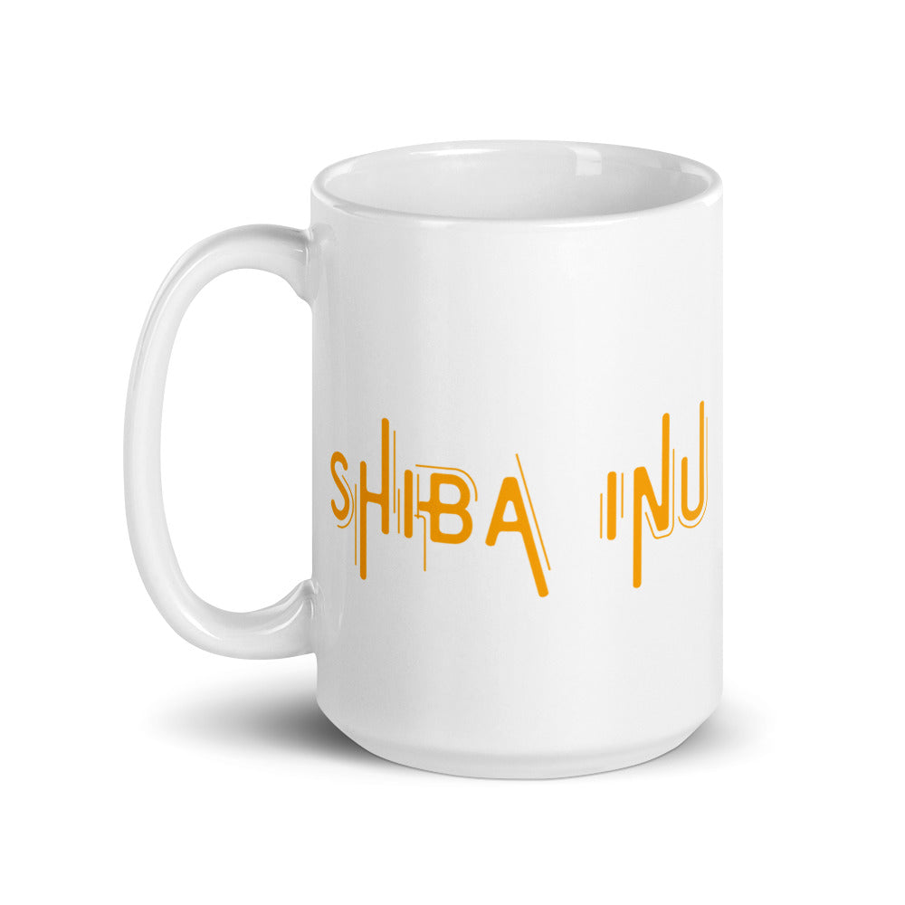 Shiba Inu Electrifying White glossy mug