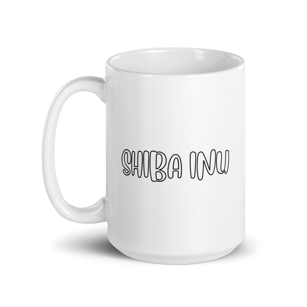Shiba Inu Clear White glossy mug