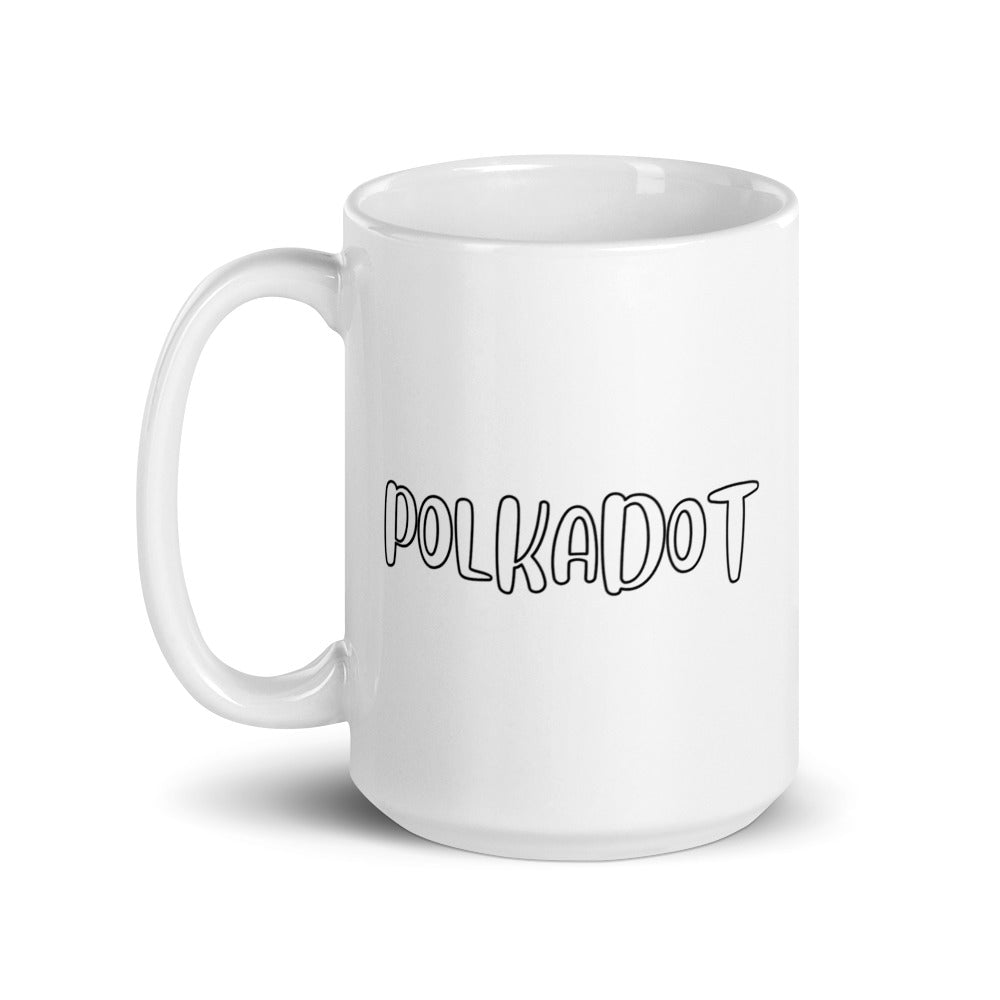 Polkadot Clear White glossy mug